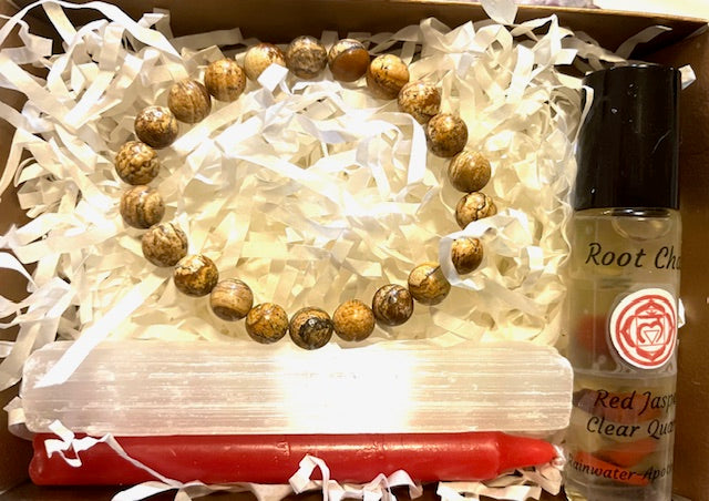 Root Chakra Balance Kit - Picture Jasper Bracelet