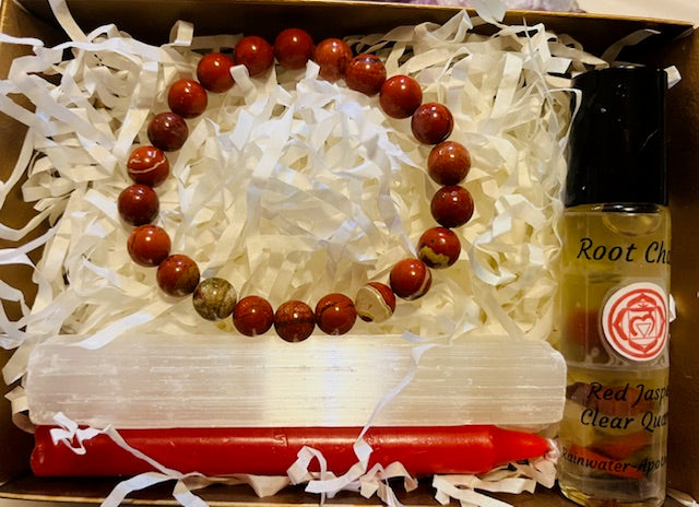 Root Chakra Balance Kit - Red Jasper Bracelet