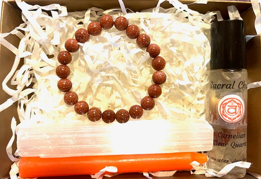 Sacral Chakra Balance Kit -Goldstone Bracelet