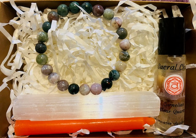 Sacral Chakra Balance Kit - Indian Agate Bracelet