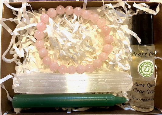 Heart Chakra Balance Kit - Rose Quartz Bracelet