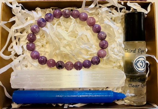 Third Eye Chakra Balance Kit - Lepidolite Bracelet