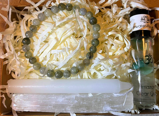 Throat Chakra Balance Kit - Labradorite Bracelet